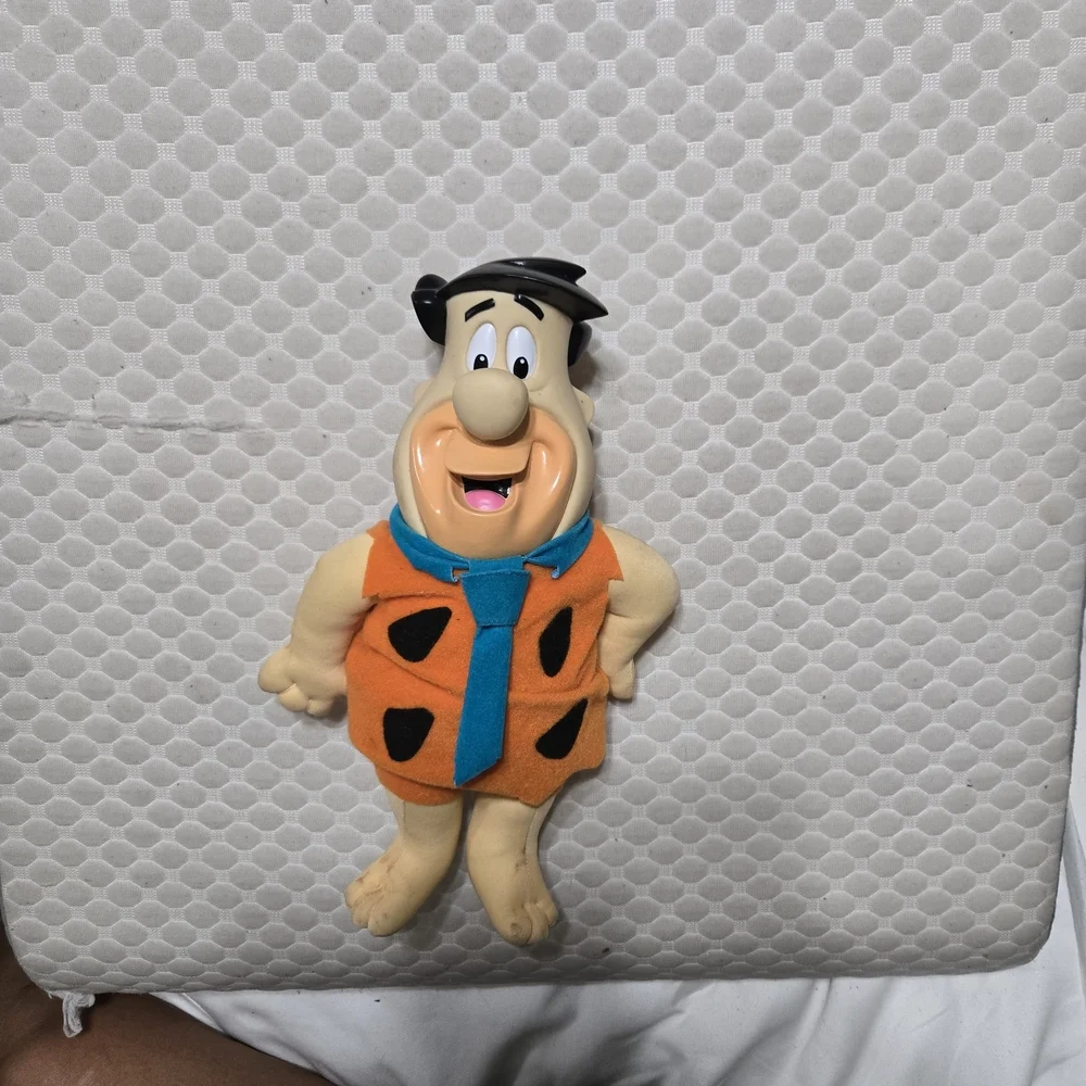 THE FLINTSTONES VINTAGE PEDRO Cartoon Character Plush Doll with Orange Outfit